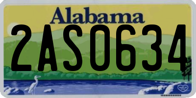 AL license plate 2AS0634