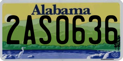 AL license plate 2AS0636