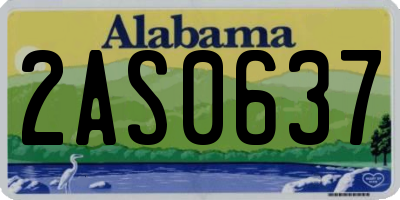 AL license plate 2AS0637