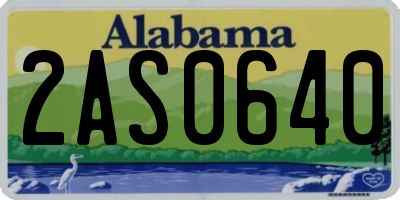AL license plate 2AS0640
