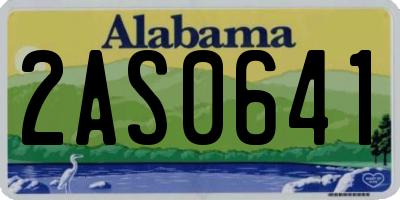 AL license plate 2AS0641