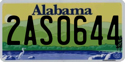 AL license plate 2AS0644
