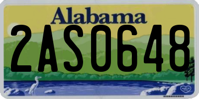 AL license plate 2AS0648