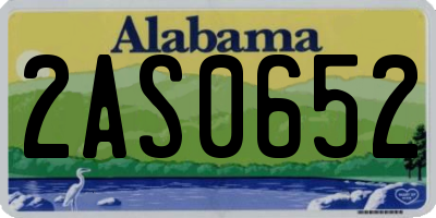 AL license plate 2AS0652
