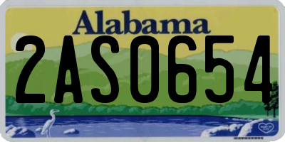 AL license plate 2AS0654