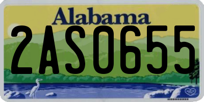 AL license plate 2AS0655