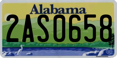 AL license plate 2AS0658