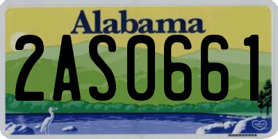 AL license plate 2AS0661