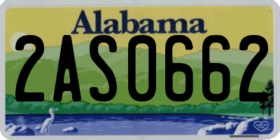 AL license plate 2AS0662