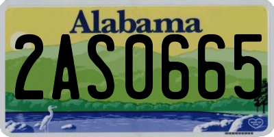 AL license plate 2AS0665