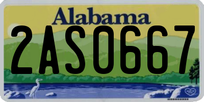 AL license plate 2AS0667