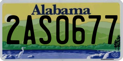 AL license plate 2AS0677