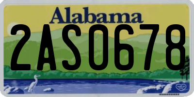 AL license plate 2AS0678