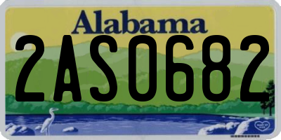 AL license plate 2AS0682