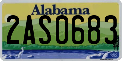 AL license plate 2AS0683