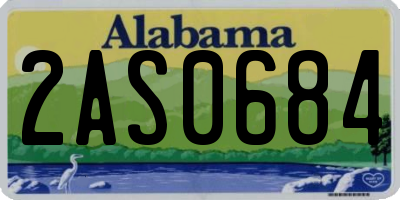 AL license plate 2AS0684