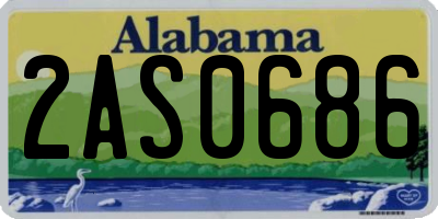 AL license plate 2AS0686