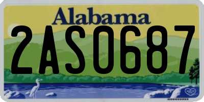 AL license plate 2AS0687