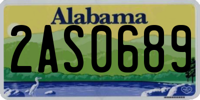 AL license plate 2AS0689