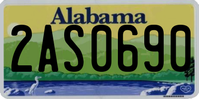 AL license plate 2AS0690
