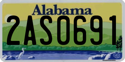 AL license plate 2AS0691