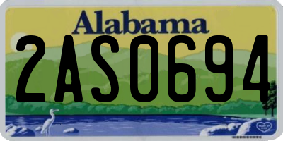 AL license plate 2AS0694