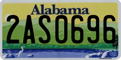 AL license plate 2AS0696
