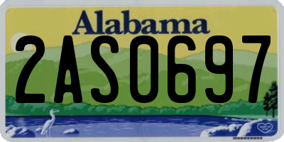AL license plate 2AS0697