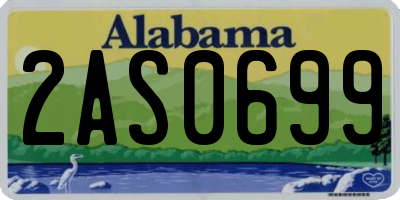 AL license plate 2AS0699