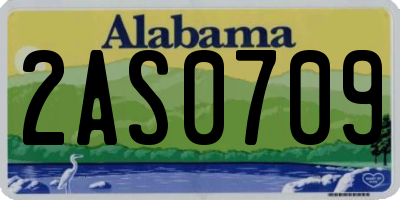 AL license plate 2AS0709