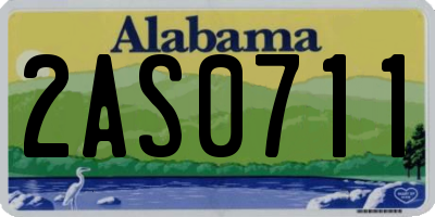 AL license plate 2AS0711