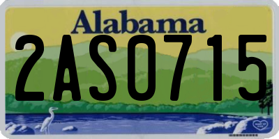 AL license plate 2AS0715