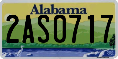 AL license plate 2AS0717