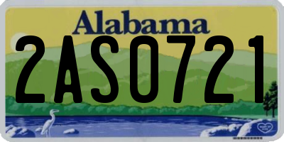 AL license plate 2AS0721
