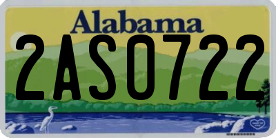 AL license plate 2AS0722