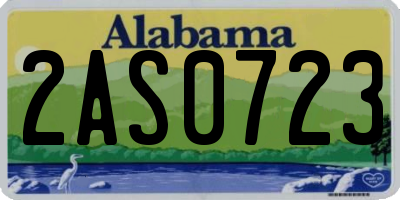 AL license plate 2AS0723