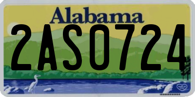 AL license plate 2AS0724