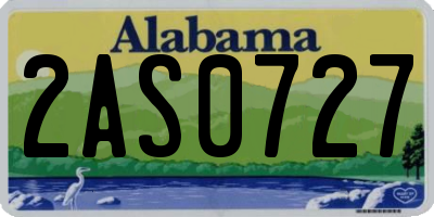 AL license plate 2AS0727