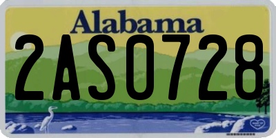 AL license plate 2AS0728