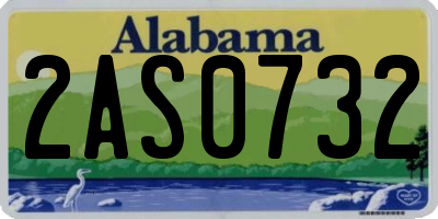 AL license plate 2AS0732