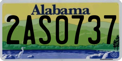 AL license plate 2AS0737