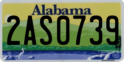 AL license plate 2AS0739