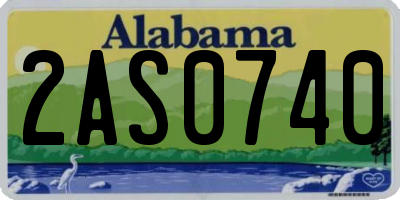 AL license plate 2AS0740