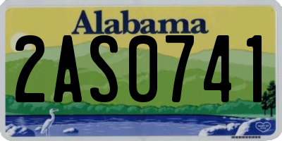 AL license plate 2AS0741