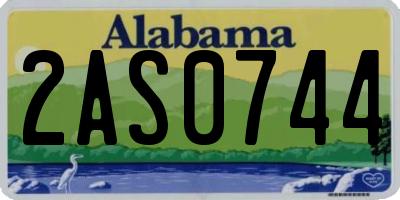 AL license plate 2AS0744