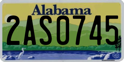 AL license plate 2AS0745
