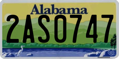 AL license plate 2AS0747
