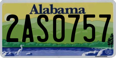 AL license plate 2AS0757