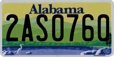 AL license plate 2AS0760