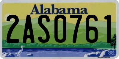 AL license plate 2AS0761